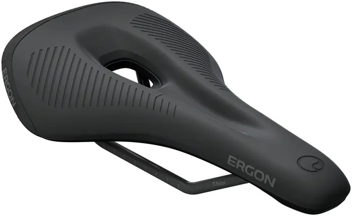 Bike Saddle Ergon SMS Comp – TiNox SL, Black, Men‘s, Medium/Large