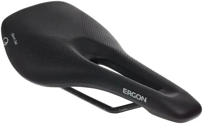 Bike Saddle Ergon SR Sport Gel – Black Sit-Bone Width 9-12cm Microfiber Cover