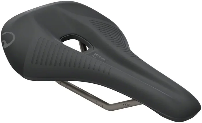 Bike Saddle Ergon SRS Comp – TiNox XP, Black, Men‘s, Small/Medium