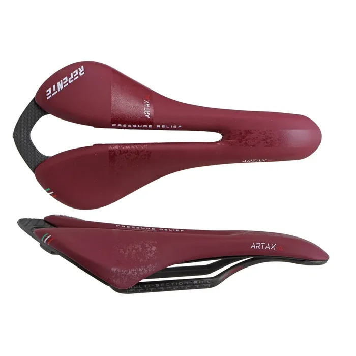 Bike Saddle Leonardi Repente Artax GL , Red Mud