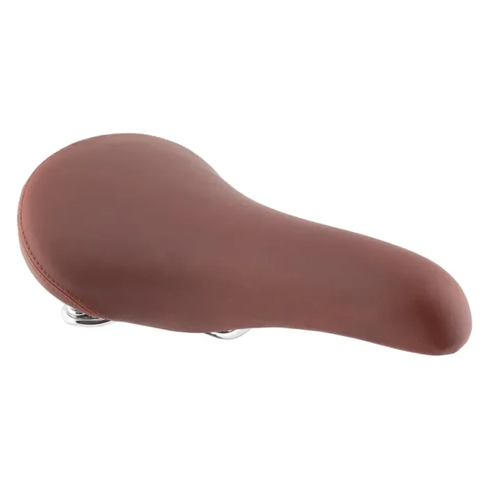 Bike Saddle Pure Cycles City Classic – Brown Steel Rails PVC Cover Unisex