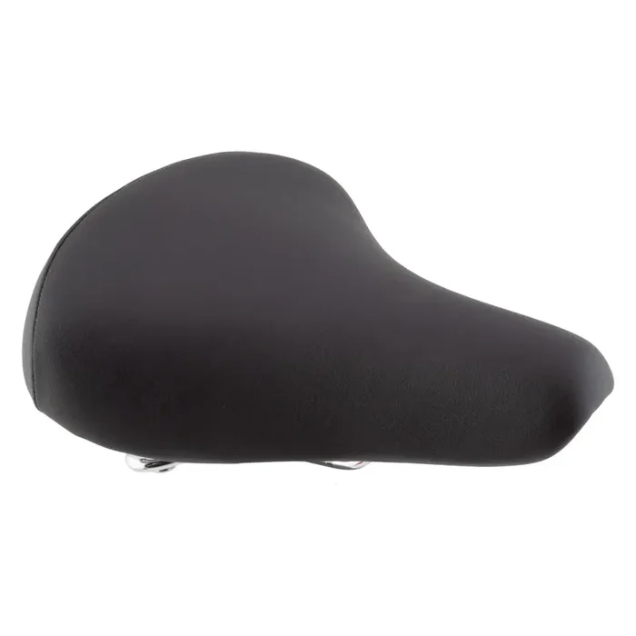 Bike Saddle Pure Cycles City Comfy – Black Steel Rails PVC Cover Unisex