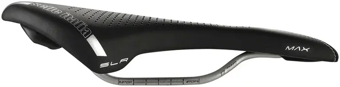 Bike Saddle Selle Italia Max SLR Gel Superflow – Black 145mm Width Titanium Rail