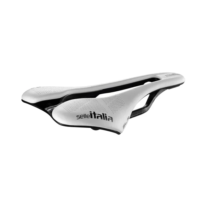 Bike Saddle Selle Italia SLR Boost Kit Carbonio S3, Carbon, White, Fibra-Tek