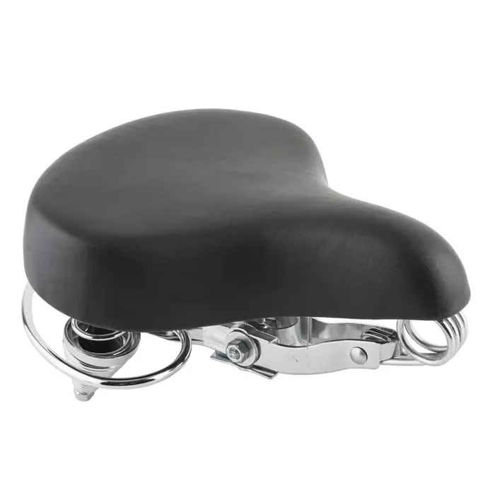 Bike Saddle Sunlite Classic Cruiser – Black Vinyl Cover Dual Spring Unisex