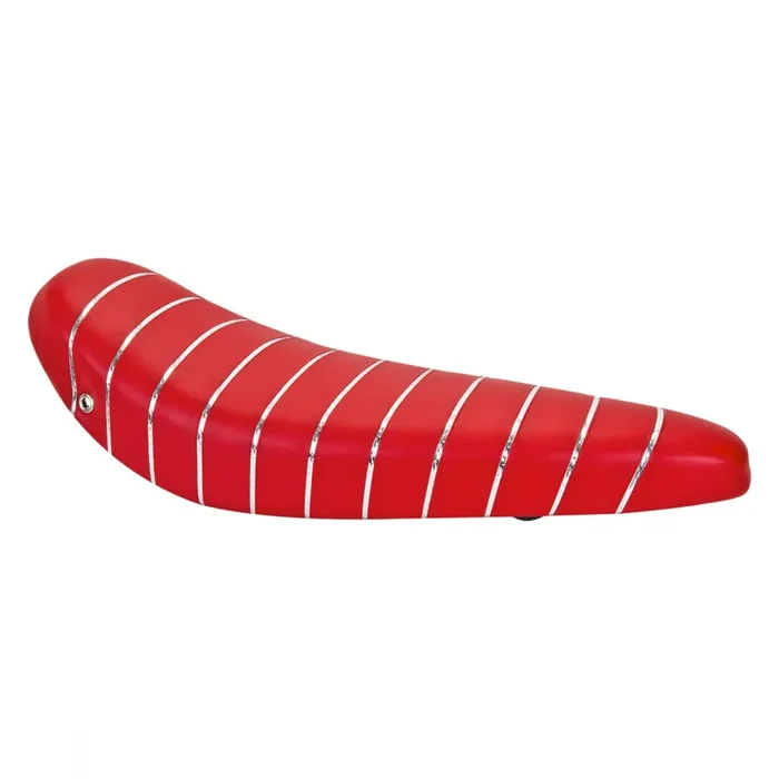 Bike Saddle Sunlite Classic Polo – Red Steel Rails Unisex Pleated Finish