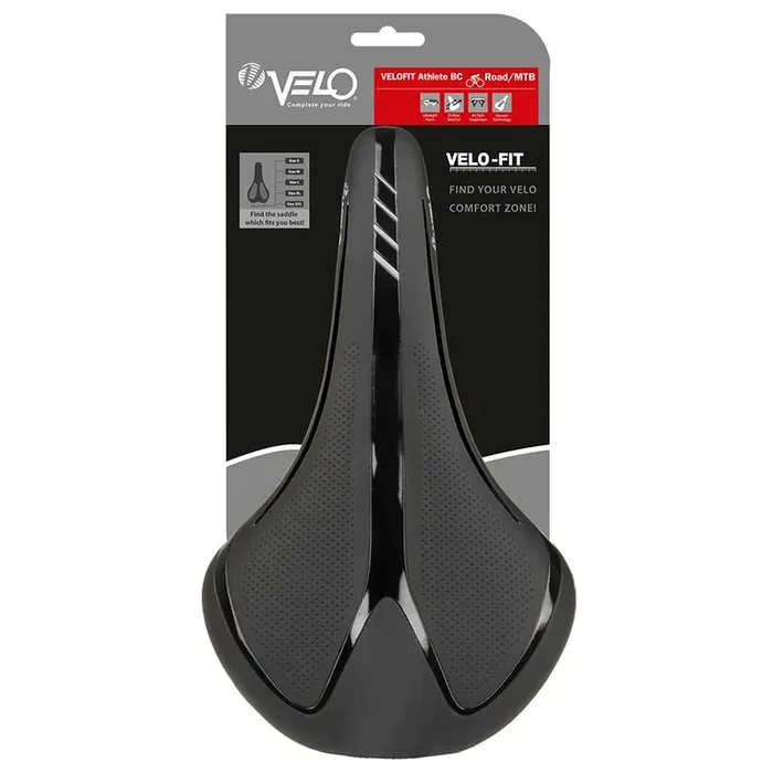 Bike Saddle Velo Fit Athlete BC 277 x 155mm, 317g, Black