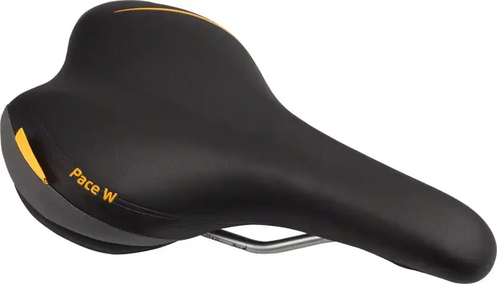 Bike Saddle Velo Plush Pace – Black 165mm Width Steel Rails Polyurethane Cover