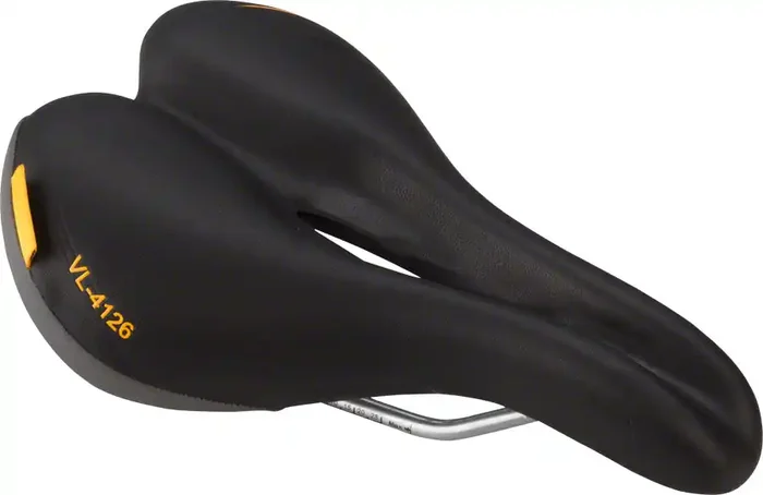 Bike Saddle Velo Plush Pump – Black 174mm Width Steel Rail Polyurethane Cover