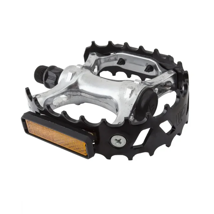 Black Ops 747 Bear Trap Caged Pedals 9/16″ Chromoly Spindle Aluminum Body Black