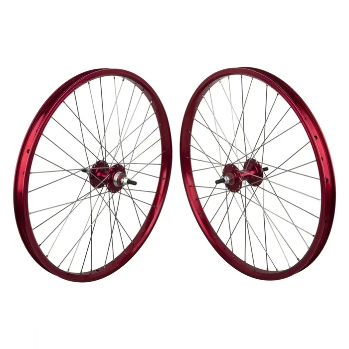 Black Ops DW1.1 Wheelset 24in B/O 3/8inx100-110mm BkOps MX1100 Rim Brake Red