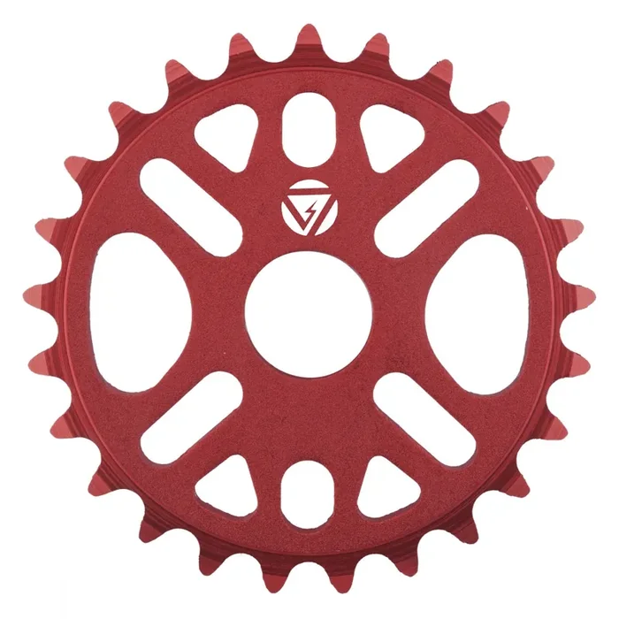Black Ops Micro Drive II Chainring 25t 1pc/3pc 1/2in x 1/8in Aluminum Red