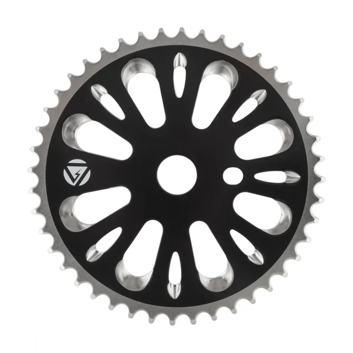 Black Ops Pimp Chainring 44T 1pc 1/2in x 1/8in Steel Black BMX Bike