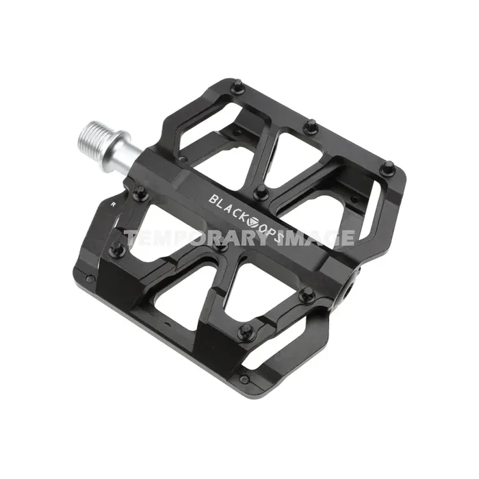 Black Ops Trail Rat Platform Pedals 9/16″ Aluminum Body 18 Removable Pins Black