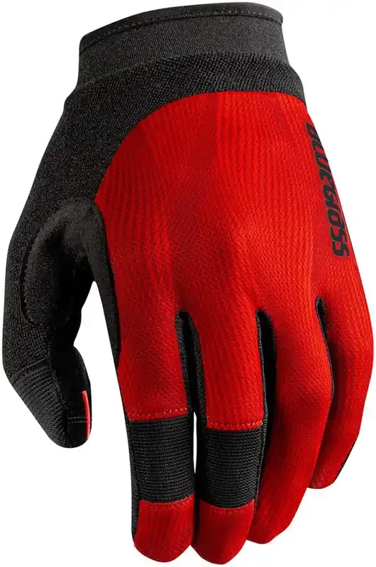 Bluegrass React Gloves – Red, Full Finger, Small Breathable Perforated Palm