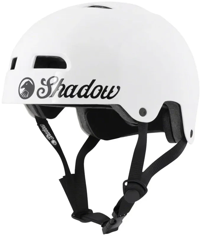 BMX Helmet The Shadow Conspiracy Classic BMX/Skate ABS Shell Gloss White, Large/XL