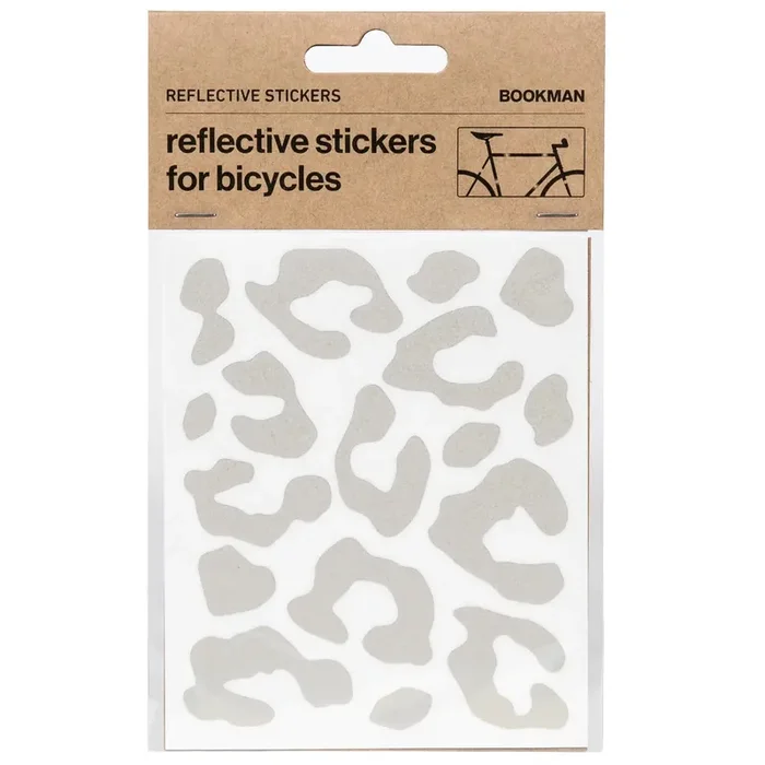 Bookman Visibility Reflective Stickers, Leopard, White