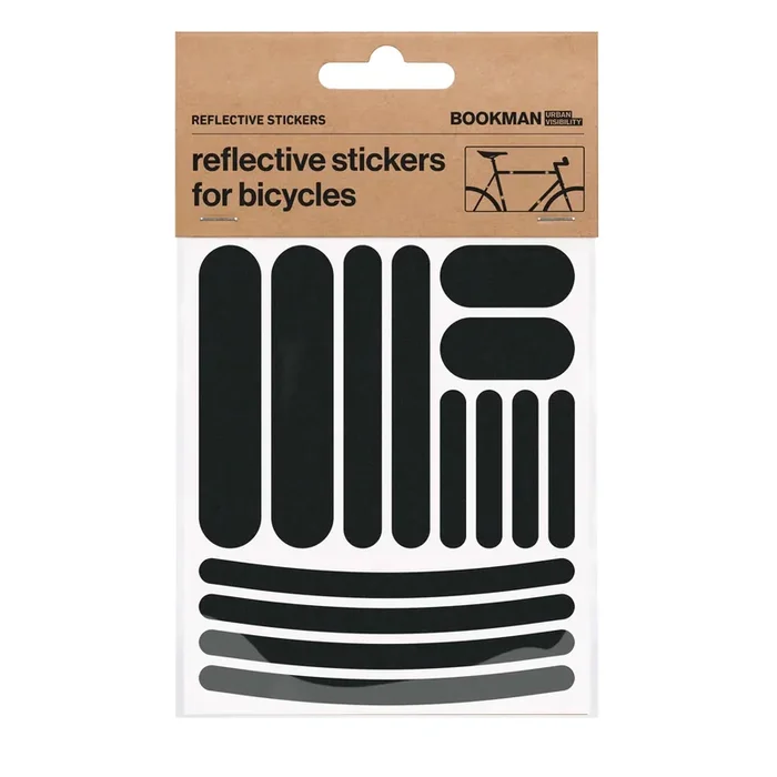 Bookman Visibility Reflective Stickers, Strips, Black