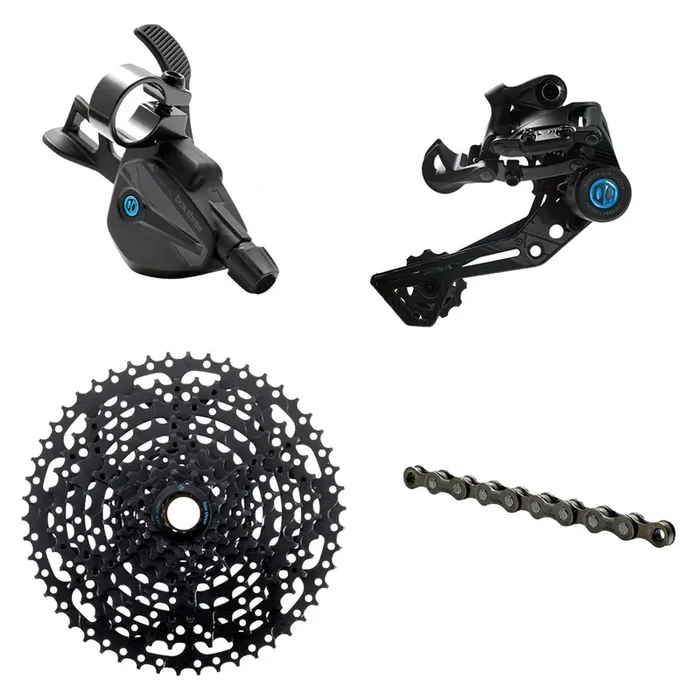 BOX Three Prime 9 X-Wide Multi Shift Groupset – X-Wide Rear Derailleur, 11-50t Cassette, Multi Shift Shifter, Prime 9