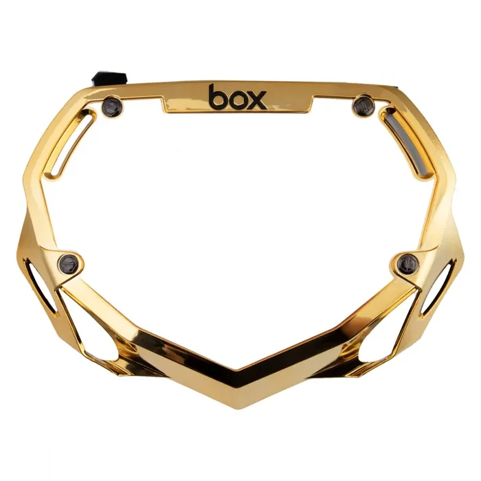 BOX Two Number Plate Small Gold/Chrome