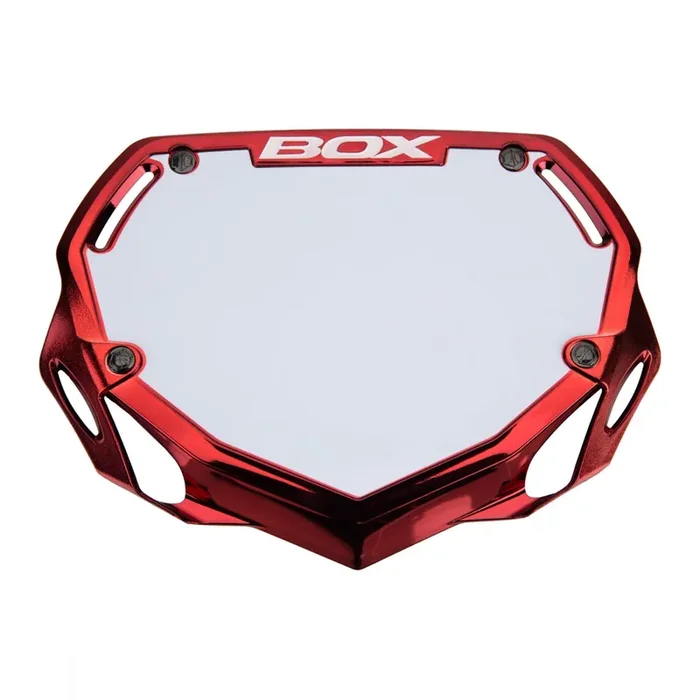 BOX Two Number Plate Small Red and Chrome Color Fast 3D Injection Molding
