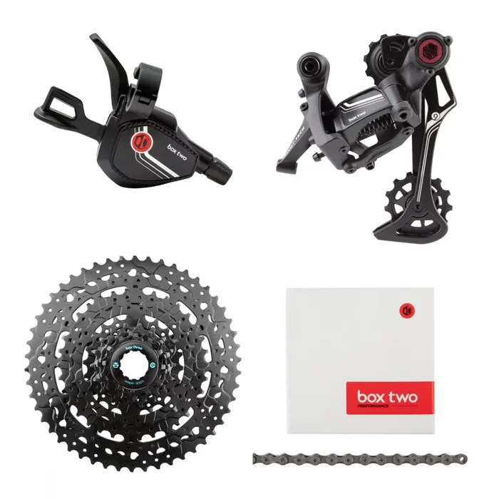 BOX Two Prime 9 X-Wide Single Shift eBike Groupset – Includes X-Wide Rear Derailleur, 11-50t Cassette, Single Shift