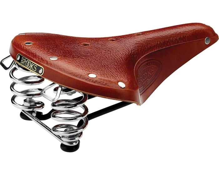 Brooks B67 Men’s Saddle (Honey) (Black Steel Rails) (210mm)