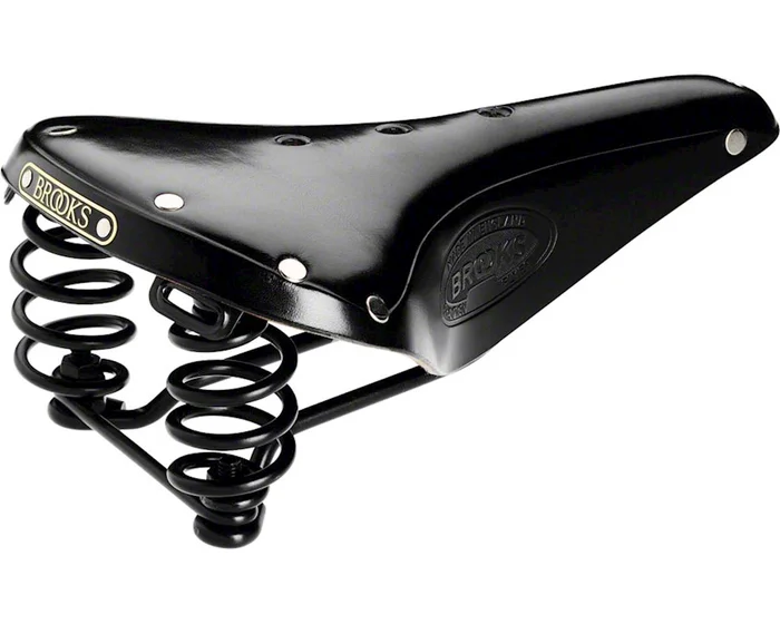 Brooks Flyer Men’s Leather Saddle (Black) (Steel Rails) (170mm)