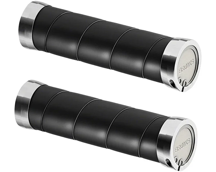 Brooks Slender Leather Grips (Black) (130mm Length)
