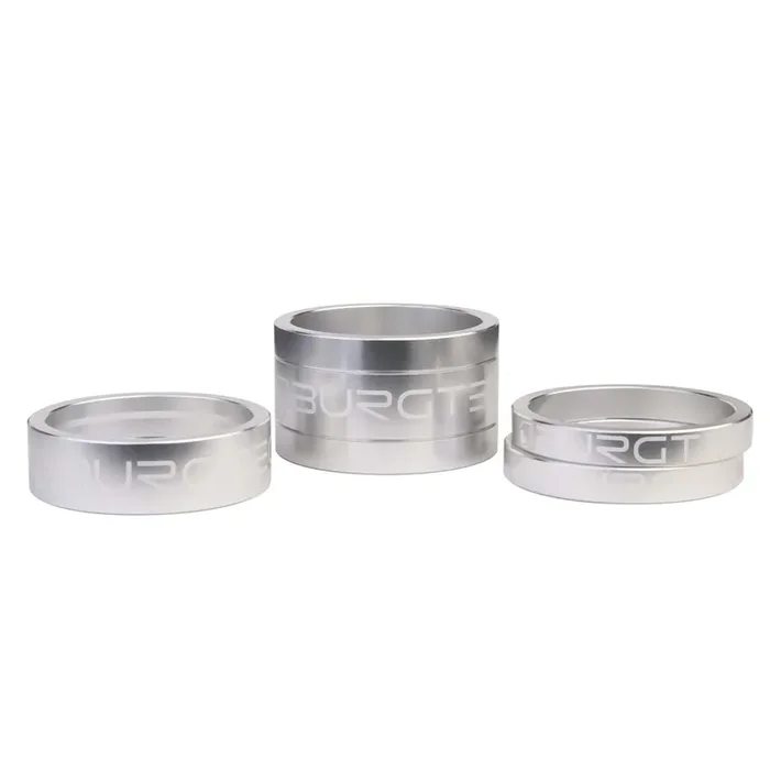 Burgtec Stem Spacer Kit, Rhodium Silver, 4/Count