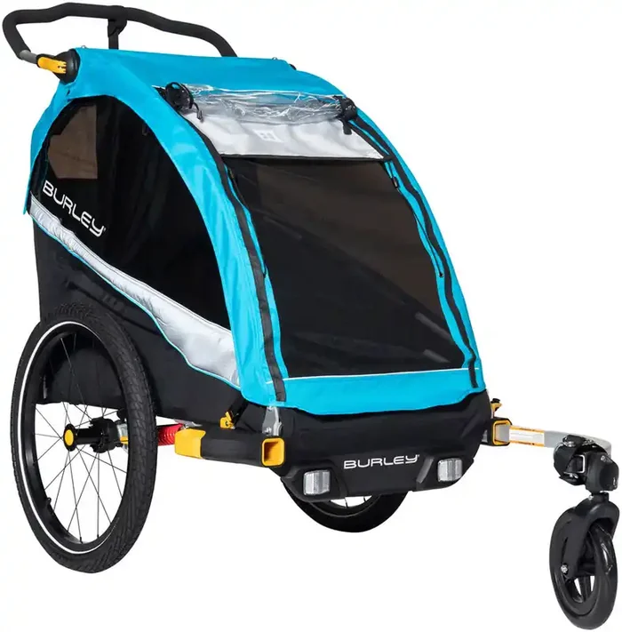 Burley D‘Lite X Child Trailer – Single, Aqua, w/ Suspension + Reclining Seat