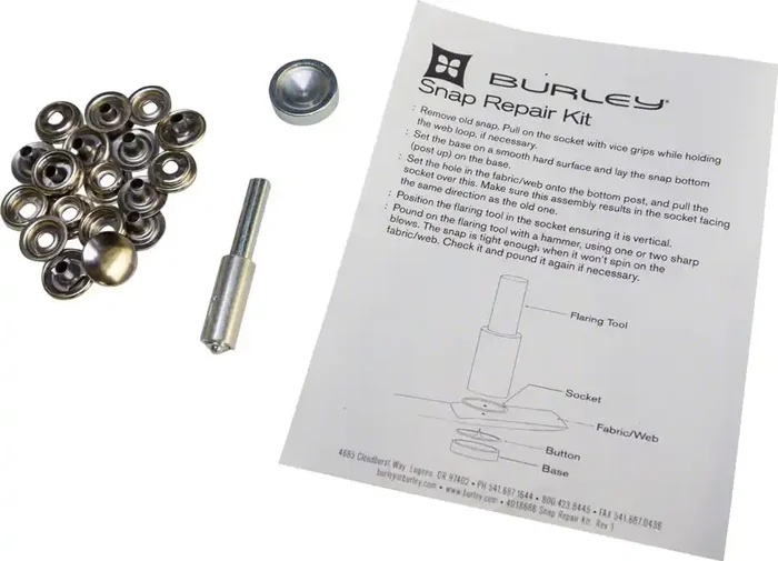 Burley Snap Repair Kit Includes 4 Sets of Snaps and Tools for Installation