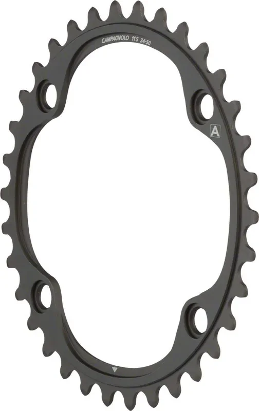 Campagnolo Chainring and Bolt Set 36t 112 BCD Asymmetric 11-Speed Aluminum Black