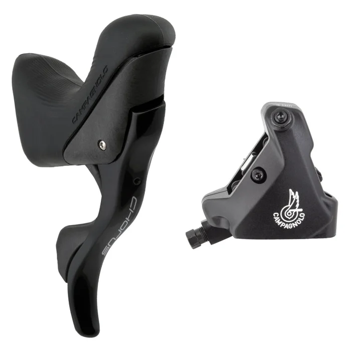 Campagnolo Chorus Ergopower Hydraulic Brake/Shift Lever Disc Caliper – Right/Rear 12-Speed 160mm Flat Mount Caliper BLK