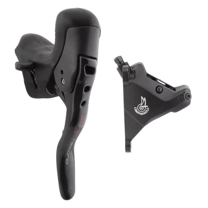 Campagnolo Super Record Ergopower Hydraulic Brake/Shift Lever Disc Caliper – Left/Front 12-Speed 160mm Flat Mount Caliper BLK