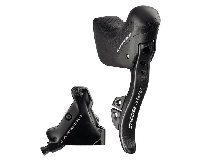 Campagnolo Super Record Ergopower Hydraulic Disc Brake/Shift Lever (Black) (140mm Caliper) (Right) (12 Speed) (Flat Mount) (Caliper Included) (Wireless)