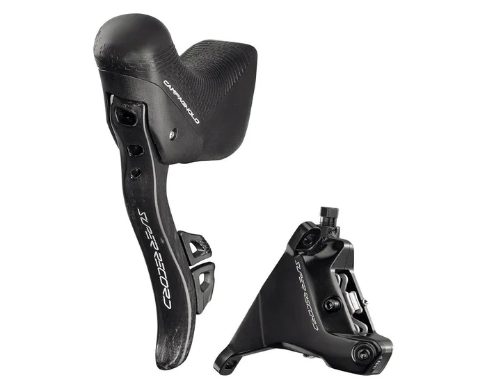 Campagnolo Super Record Ergopower Hydraulic Disc Brake/Shift Lever (Black) (160mm Caliper) (Left) (2x) (Flat Mount) (Caliper Included) (Wireless)