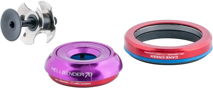 Cane Creek Hellbender 70 Lite Headset – IS41/28.6/H9 Upper IS52/40 Lower, Tapered, Purple
