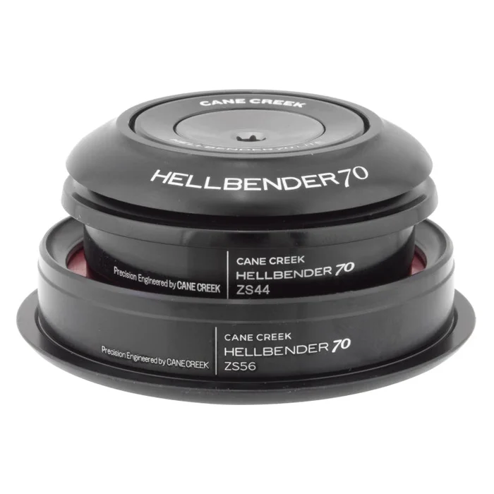 Cane Creek Hellbender 70 Lite Headset – ZS44/28.6/H8 ZS56/40 Tapered Black