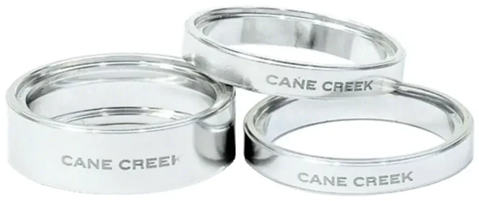Cane Creek Interlok Chroma Studio Headset Spacer Kit – (1) 10mm, (2) 5mm, Silver