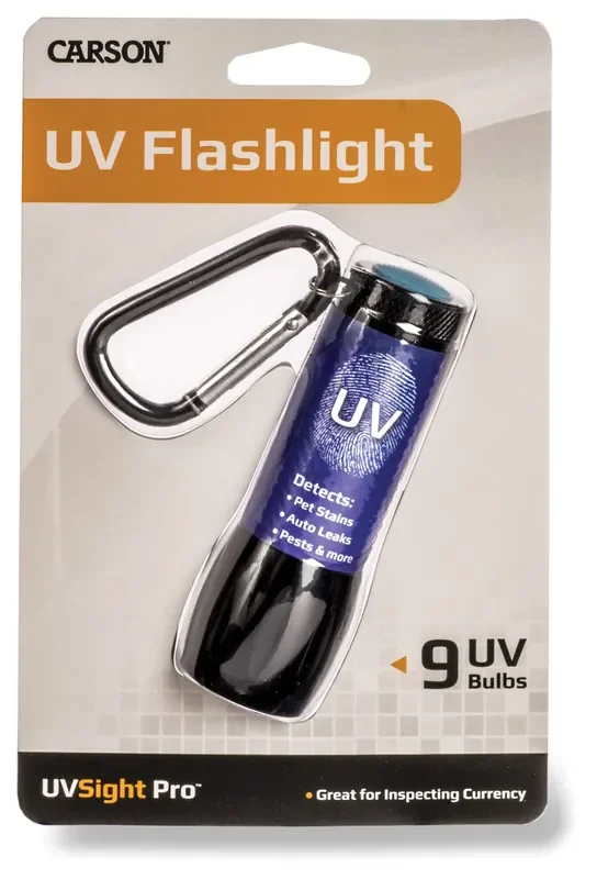 Carson Optical Uvsight Pro Powerful UV LED Flashlight for Ultimate Visibility