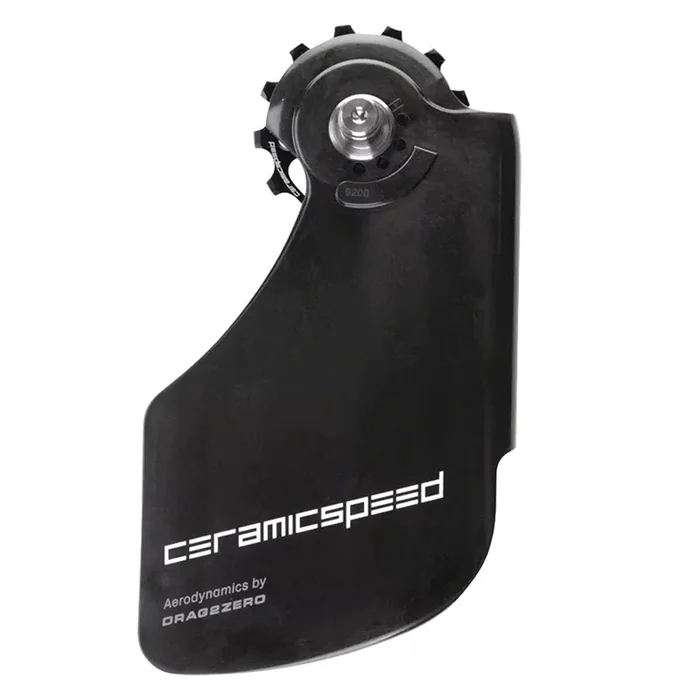 CeramicSpeed OSPW Pulley Wheel Aero System for Shimano 9200/9250 and 8100/8150 – Coated Races, Alloy Pulley, Carbon
