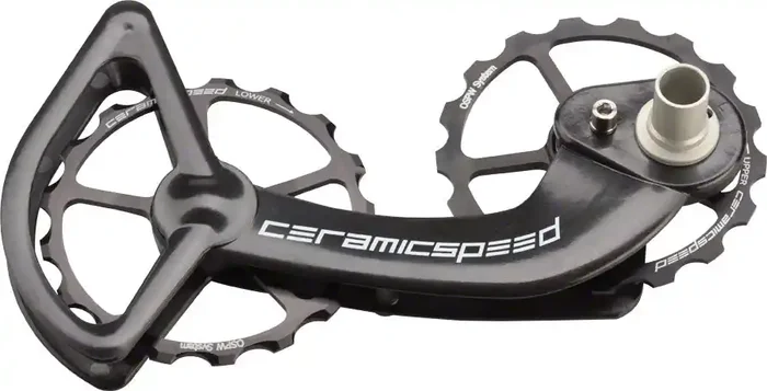 CeramicSpeed OSPW Pulley Wheel System for Shimano 9000/6800 Series – Alloy Pulley, Carbon Cage, Black
