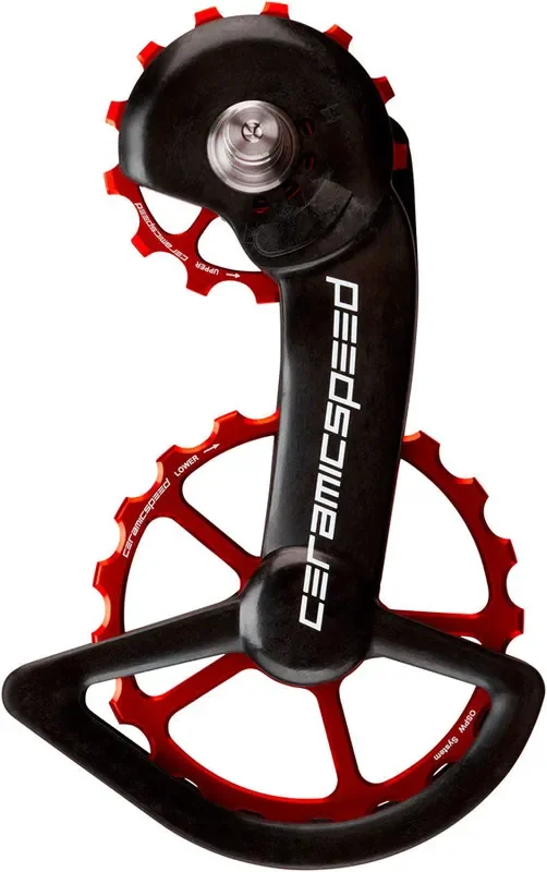CeramicSpeed OSPW Pulley Wheel System for Shimano 9100/9150 and 8000 SS/8050 SS – Coated Races, Alloy Pulley, Carbon