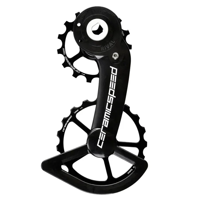 CeramicSpeed OSPW Pulley Wheel System for SRAM Rival AXS – Coated Races, Alloy Pulley, Carbon Cage, Black