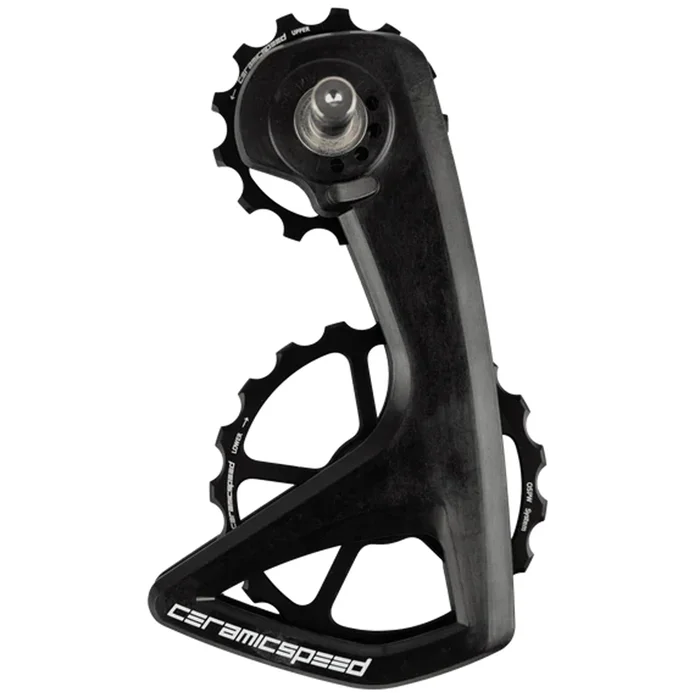 CeramicSpeed OSPW RS Pulley Wheel System Shimano 105 7150 – Aluminum Pulley 5 Spoke Carbon Cage BLK
