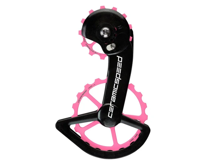 CeramicSpeed OSPW X Pulley Wheel System for Shimano GRX/RX 2×11 (Pink Cerakote) (Alloy Pulley) (Carbon Cage)