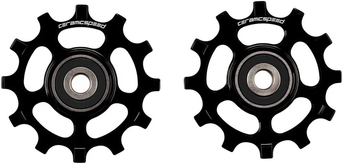 CeramicSpeed Pulley Wheels for SRAM AXS Road 12-Speed – 12 Tooth Alloy Black