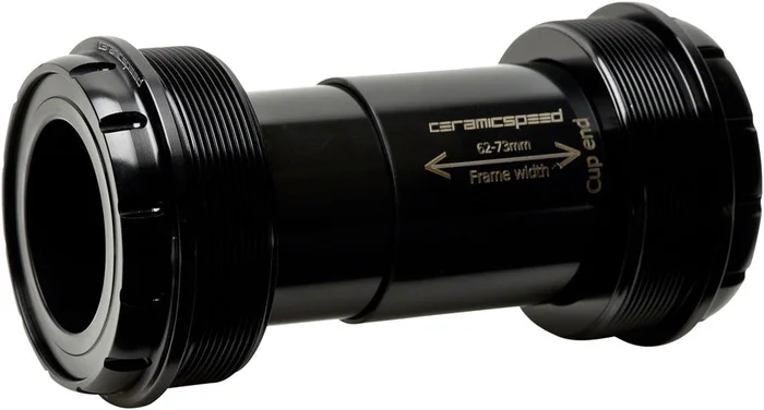 CeramicSpeed T47/73 Bottom Bracket – Shimano MTB Coated Races Black