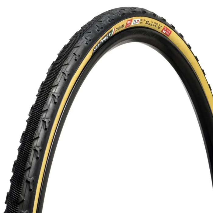 Challenge Chicane Pro Tire – 700 x 33 Tubeless Folding Black/Tan Handmade